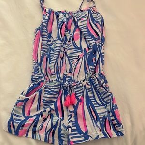 Girls small romper red right return